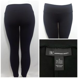 INC Deep Black Pull-On Skinny Leggings Sz.4